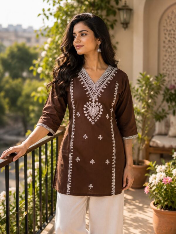 multicolour short kurti