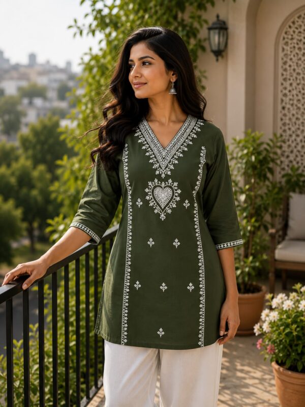 multicolour short kurti