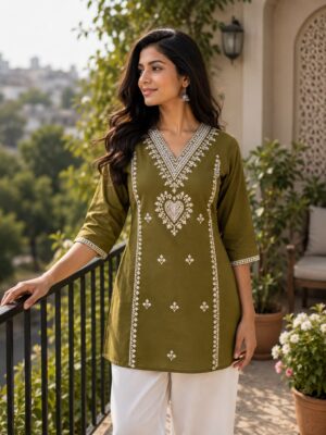 multicolour short kurti