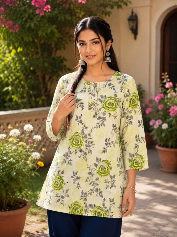 multicolour short kurti