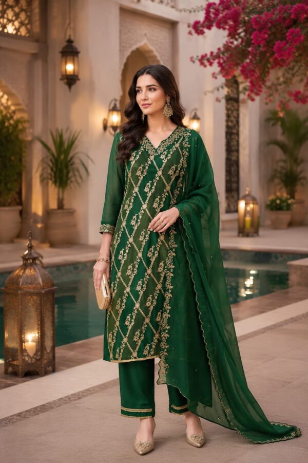 Kiara Party Wear Banarasi Suit