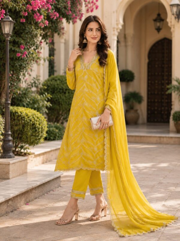 Kriti Party Wear Banarasi Suit