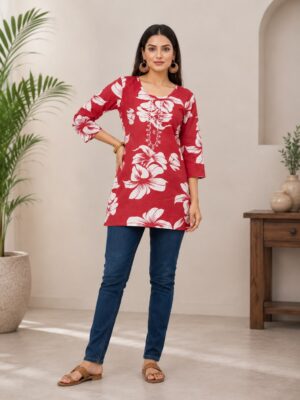 90 M TO XXL 5.90 Aarna Short Kurti for Ladies