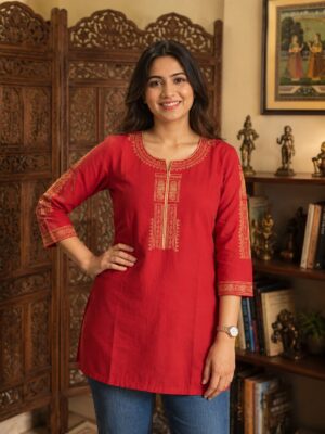 94 M TO XXL 6.90 Abha Short Kurti for Ladies