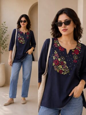 95 M TO XXL 7.20 Adhira Short Kurti for Ladies