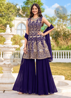 Royal Amethyst  Embroidered suit